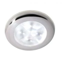 HELLA MARINE Led Interior Boat Lights LED Downlight, Spread Light, 12V, White Light, Stainless Steel Rim
