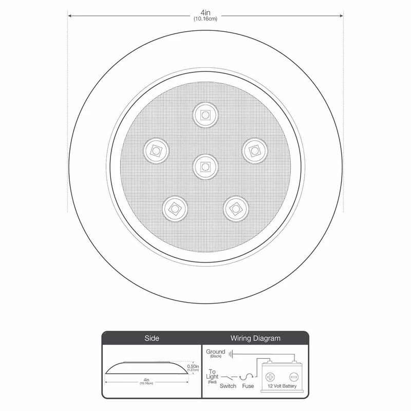 WEST MARINE Led Interior Boat Lights Stainless Steel Surface-Mount 4" LED Light, Blue 3 WEST MARINE Led Interior Boat Lights Stainless Steel Surface-Mount 4" LED Light, Blue - Image 3