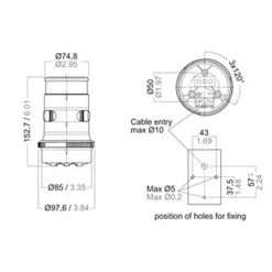 AQUA SIGNAL Navigation Lights Series 34 Mast Mount LED Tri-Color/Anchor Navigation Light 5 AQUA SIGNAL Navigation Lights Series 34 Mast Mount LED Tri-Color/Anchor Navigation Light -Lighting Sales Shop 14146880 3 1500.26042021103104