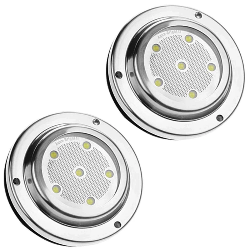 WEST MARINE Underwater Lights Aqua-Bright II High-Intensity White LED Underwater Light 2-Pack 1 WEST MARINE Underwater Lights Aqua-Bright II High-Intensity White LED Underwater Light 2-Pack
