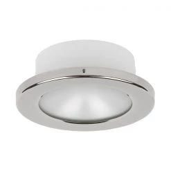 IMTRA CORPORATION Courtesy Lights PowerLED Downlight 10 To 30V DC Stainless Steel Cool White 2 X 3 Watts LED Frosted Lens IP65