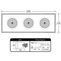WEST MARINE Spreader Lights Three LED Aluminum Spreader/Docking Light With Stainless Steel Bracket, Blue/White -Lighting Sales Shop 18513903 6 1500