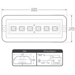 WEST MARINE Underwater Lights Rectangular Six LED Underwater Light, Blue, 2-Pack -Lighting Sales Shop 18514125 4 1500