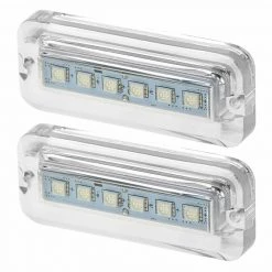 WEST MARINE Underwater Lights Rectangular Six LED Underwater Light, RGBW, 2-Pack