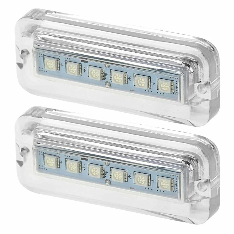 WEST MARINE Underwater Lights Rectangular Six LED Underwater Light, RGBW, 2-Pack 1 WEST MARINE Underwater Lights Rectangular Six LED Underwater Light, RGBW, 2-Pack