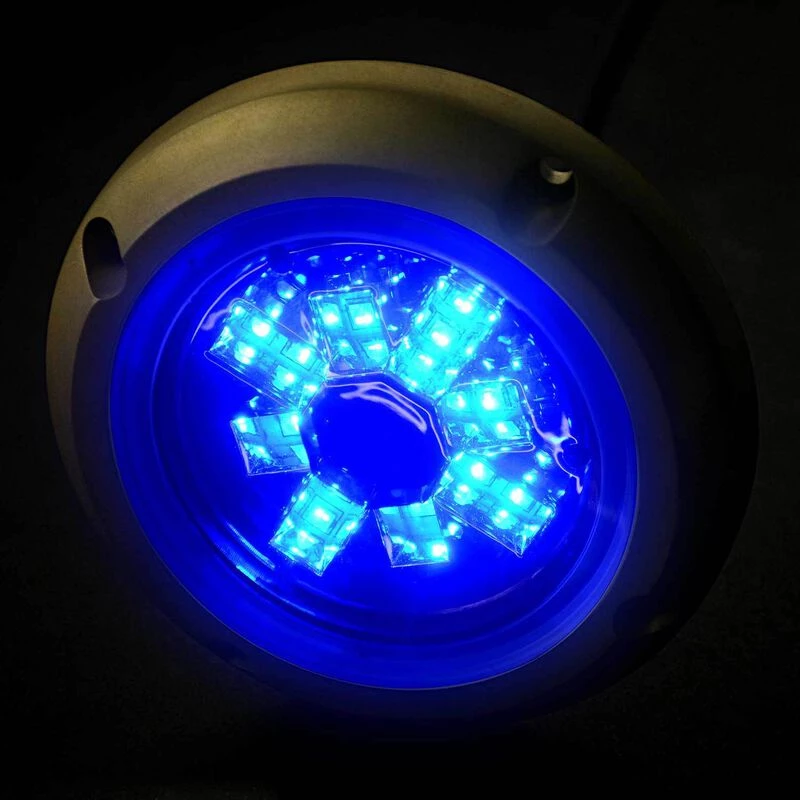 WEST MARINE Underwater Lights Round 12 LED Underwater Light With Bronze Housing, Blue/White 4 WEST MARINE Underwater Lights Round 12 LED Underwater Light With Bronze Housing, Blue/White - Image 4