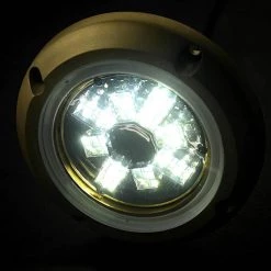 WEST MARINE Underwater Lights Round 12 LED Underwater Light With Bronze Housing, Green/White -Lighting Sales Shop 18514208 3 1500