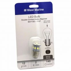 WEST MARINE Replacement Bulbs Double Contact Index Bayonet BAY15D-1157 LED Bulb