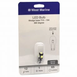 WEST MARINE Replacement Bulbs Wedge Base T10-194 360 Degree LED Bulb