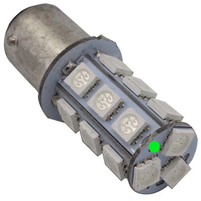 WEST MARINE Replacement Bulbs Double Contact Index Bayonet BAY15D-1157 LED Bulb, Green 2 WEST MARINE Replacement Bulbs Double Contact Index Bayonet BAY15D-1157 LED Bulb, Green - Image 2