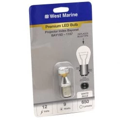 WEST MARINE Replacement Bulbs Double Contact Index Bayonet BAY15D-1157 High Output LED Bulb