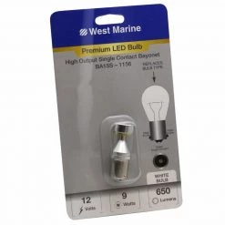 WEST MARINE Replacement Bulbs Single Contact Bayonet BA15S-1156 High Output LED Bulb