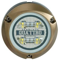 LUMITEC LIGHTING Underwater Lights Zambezi Quattro Surface Mount Underwater Light, Dual White/Blue