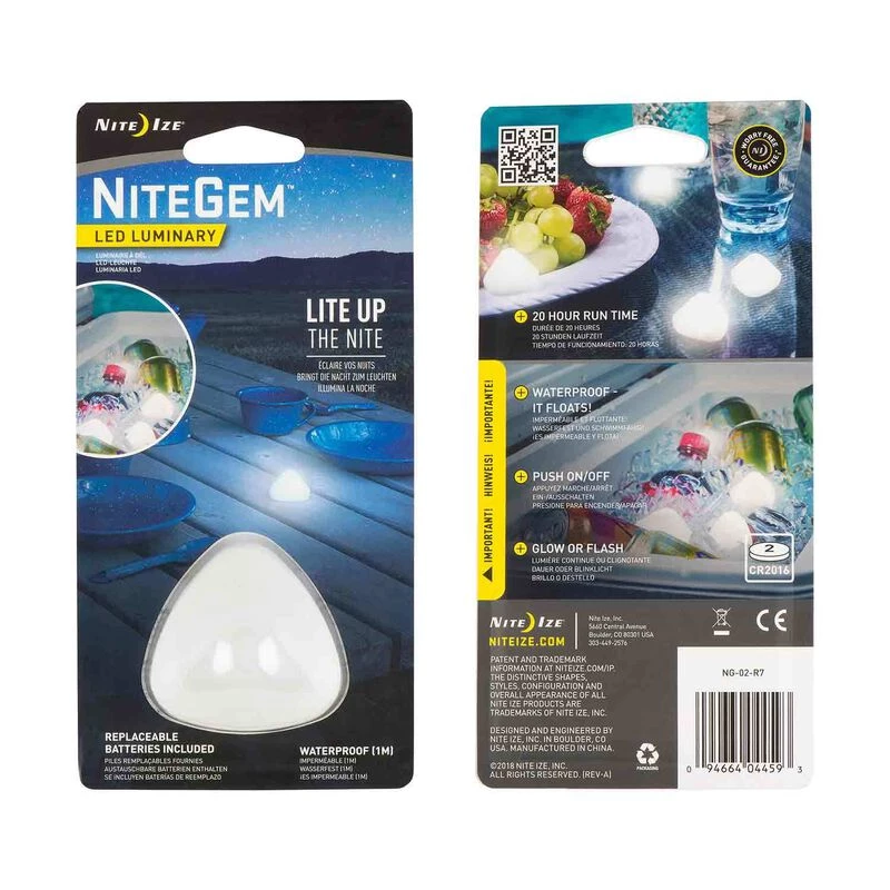 NITE IZE Courtesy Lights NiteGem™ LED Luminary, White 2 NITE IZE Courtesy Lights NiteGem™ LED Luminary, White - Image 2