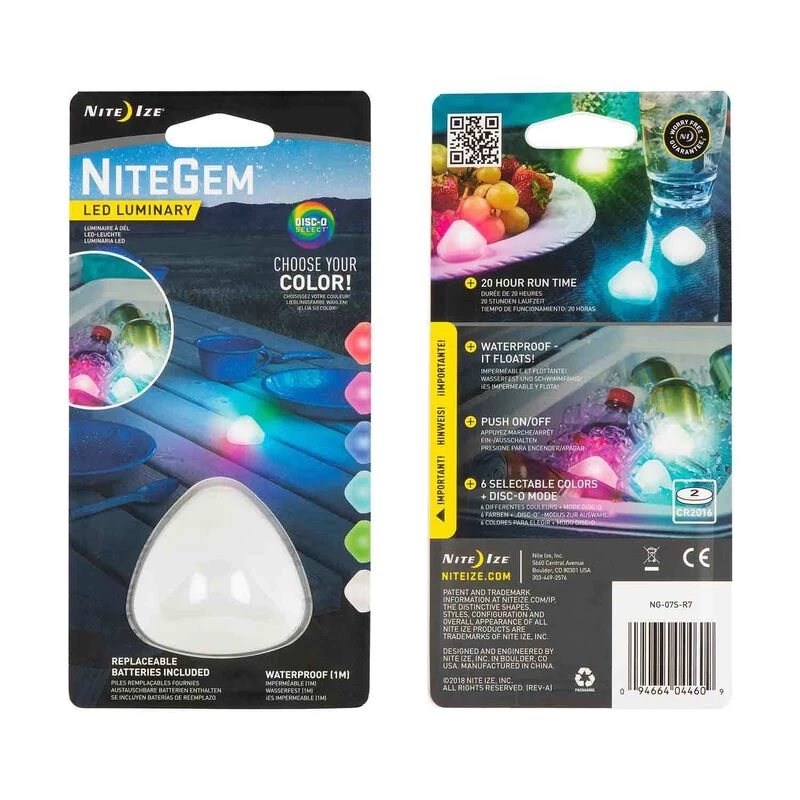 NITE IZE Courtesy Lights NiteGem™ LED Luminary - Disc-O Select™ 2 NITE IZE Courtesy Lights NiteGem™ LED Luminary - Disc-O Select™ - Image 2