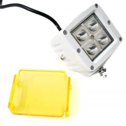 MARINE SPORT LIGHTING Floodlights 3" X 3" Cube LED Spotlight With Amber Cover