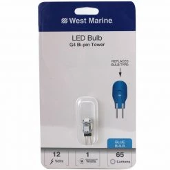 WEST MARINE Replacement Bulbs G4 Bi-Pin LED Bulb, Blue