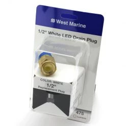 WEST MARINE Underwater Lights LED Drain Plug Light, White -Lighting Sales Shop 19559731 3 1500.22062020033007