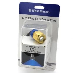 WEST MARINE Underwater Lights LED Drain Plug Light, Blue 5 WEST MARINE Underwater Lights LED Drain Plug Light, Blue -Lighting Sales Shop 19559749 3 1500.22062020033014