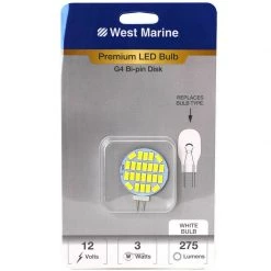 WEST MARINE Replacement Bulbs G4 Side Pin Downlight Premium High Output LED Disk Bulb