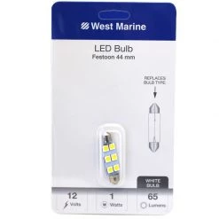 WEST MARINE Replacement Bulbs Festoon 44mm LED Bulb, White