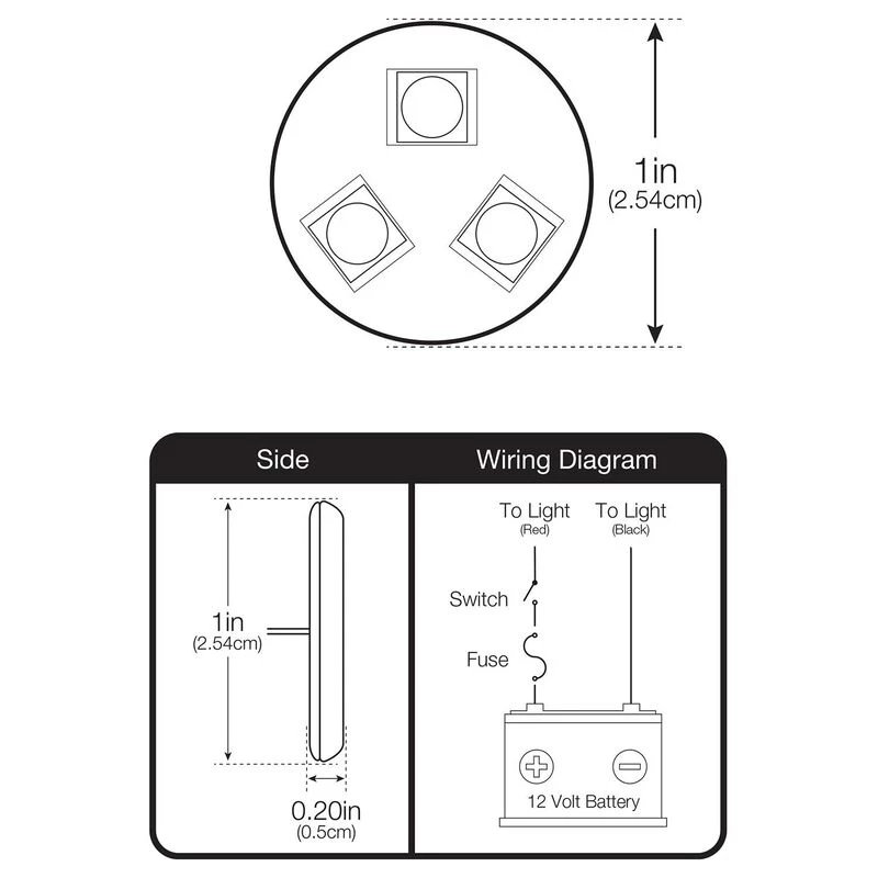 SEAVOLT Led Interior Boat Lights 1" Mini Stick-On LED Light, White, 2-Pack 3 SEAVOLT Led Interior Boat Lights 1" Mini Stick-On LED Light, White, 2-Pack - Image 3