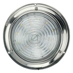 SEAVOLT Interior Lighting 6 7/8" Stainless Steel LED Dome Light, White/Red