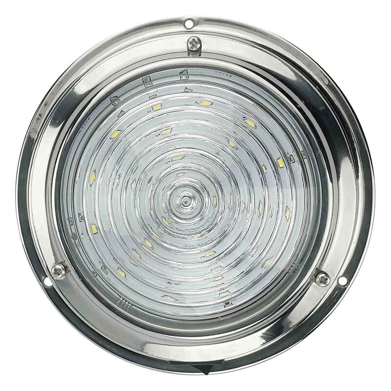 SEAVOLT Interior Lighting 6 7/8" Stainless Steel LED Dome Light, White 1 SEAVOLT Interior Lighting 6 7/8" Stainless Steel LED Dome Light, White