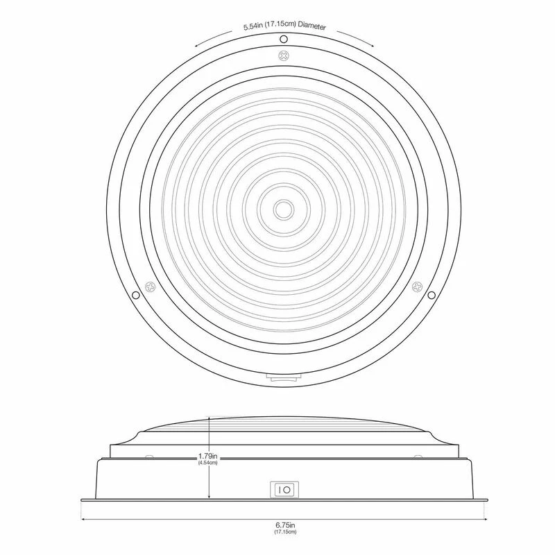 SEAVOLT Interior Lighting 6 7/8" Stainless Steel LED Dome Light, White 5 SEAVOLT Interior Lighting 6 7/8" Stainless Steel LED Dome Light, White - Image 5