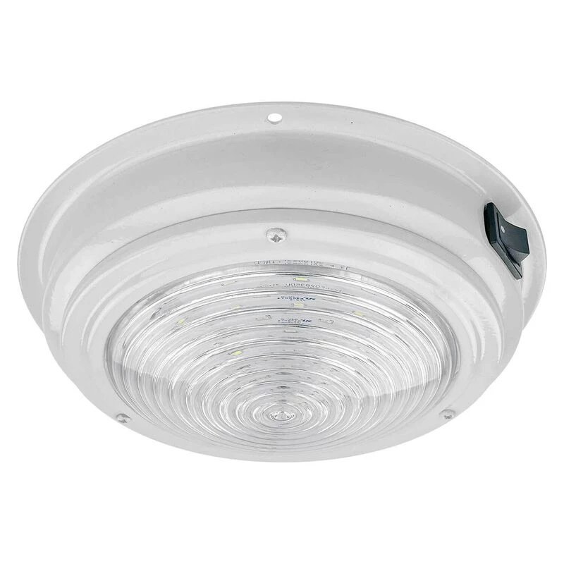 SEAVOLT Interior Lighting 6 7/8" White Aluminum LED Dome Light, White 2 SEAVOLT Interior Lighting 6 7/8" White Aluminum LED Dome Light, White - Image 2