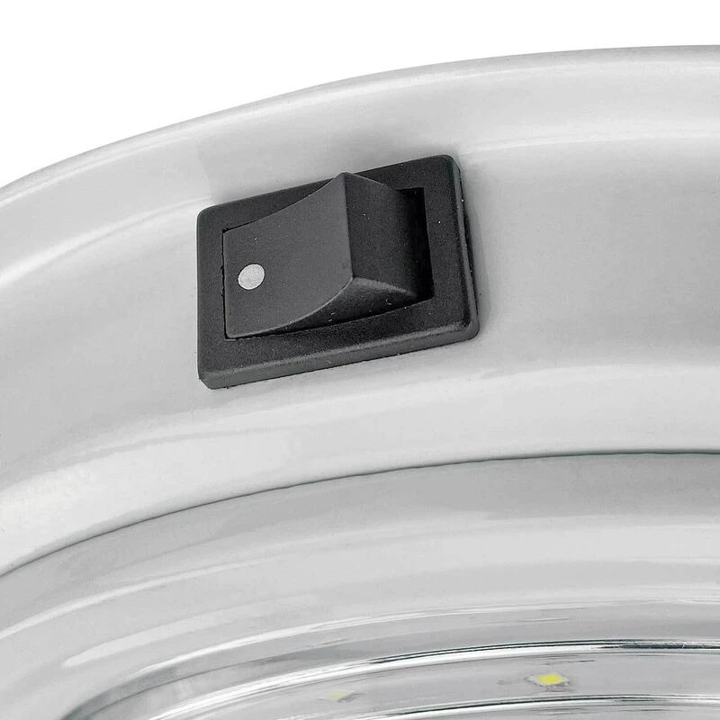 SEAVOLT Interior Lighting 6 7/8" White Aluminum LED Dome Light, White 3 SEAVOLT Interior Lighting 6 7/8" White Aluminum LED Dome Light, White - Image 3