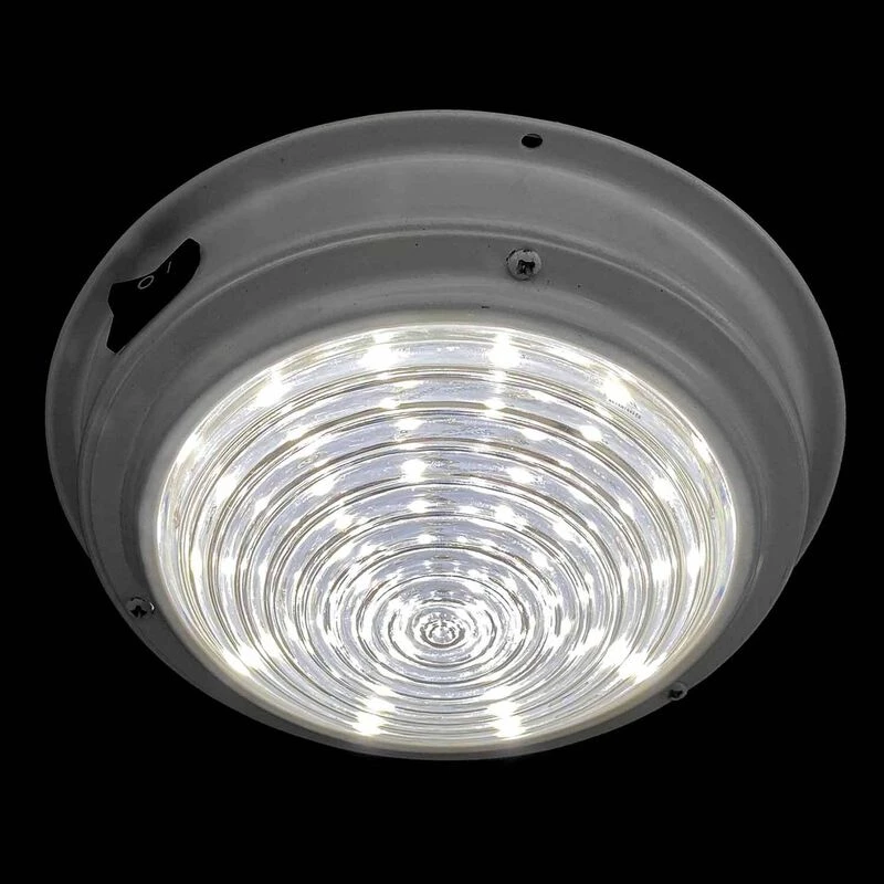 SEAVOLT Interior Lighting 6 7/8" White Aluminum LED Dome Light, White 4 SEAVOLT Interior Lighting 6 7/8" White Aluminum LED Dome Light, White - Image 4