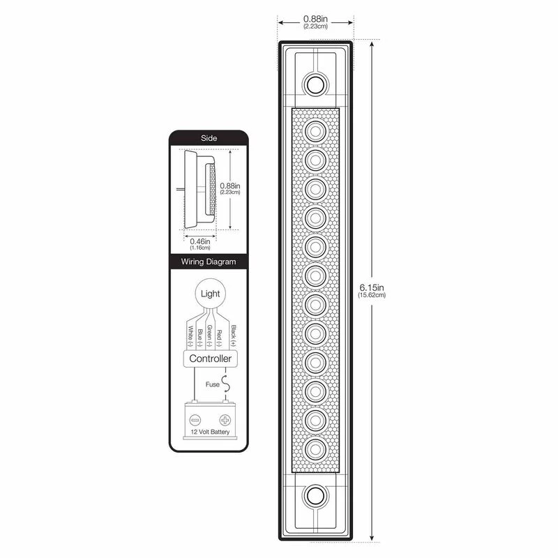 SEAVOLT Led Interior Boat Lights 6" LED Utility Light, RGBW, 2-Pack 9 SEAVOLT Led Interior Boat Lights 6" LED Utility Light, RGBW, 2-Pack - Image 9