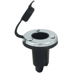 PERKO Pole Light Bases Plug-In Type Base, 0° Base, 3 Contacts, Accepts CAM Collar, Round