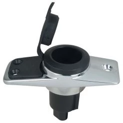 PERKO Pole Light Bases Plug-In Type Base, 5° Base, 2 Contacts, Accepts CAM Collar, Rectangular