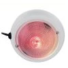 PERKO Incandescent Lights Exterior Surface-Mount Dome Light With Red & White Bulbs